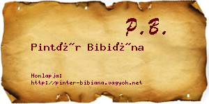 Pintér Bibiána névjegykártya