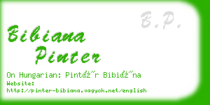 bibiana pinter business card